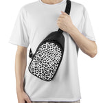 Black And White Jaguar Pattern Print Chest Bag