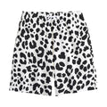Black And White Jaguar Pattern Print Cotton Shorts