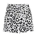 Black And White Jaguar Pattern Print Cotton Shorts