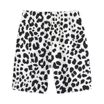 Black And White Jaguar Pattern Print Cotton Shorts