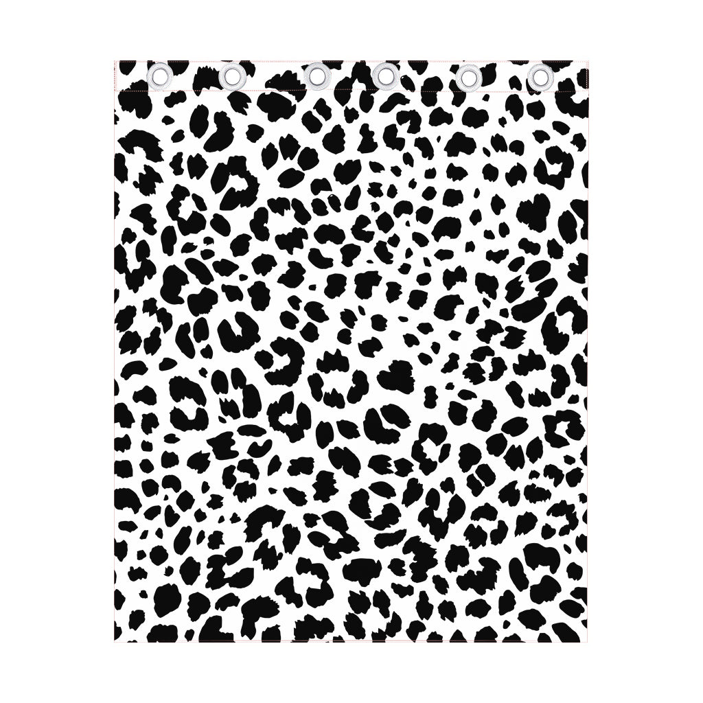 Black And White Jaguar Pattern Print Curtain