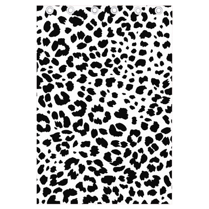 Black And White Jaguar Pattern Print Curtain