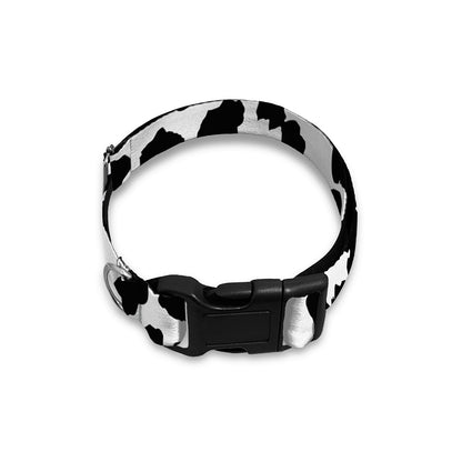 Black And White Jaguar Pattern Print Dog Collar