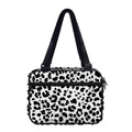 Black And White Jaguar Pattern Print Double Strap Bible Bag