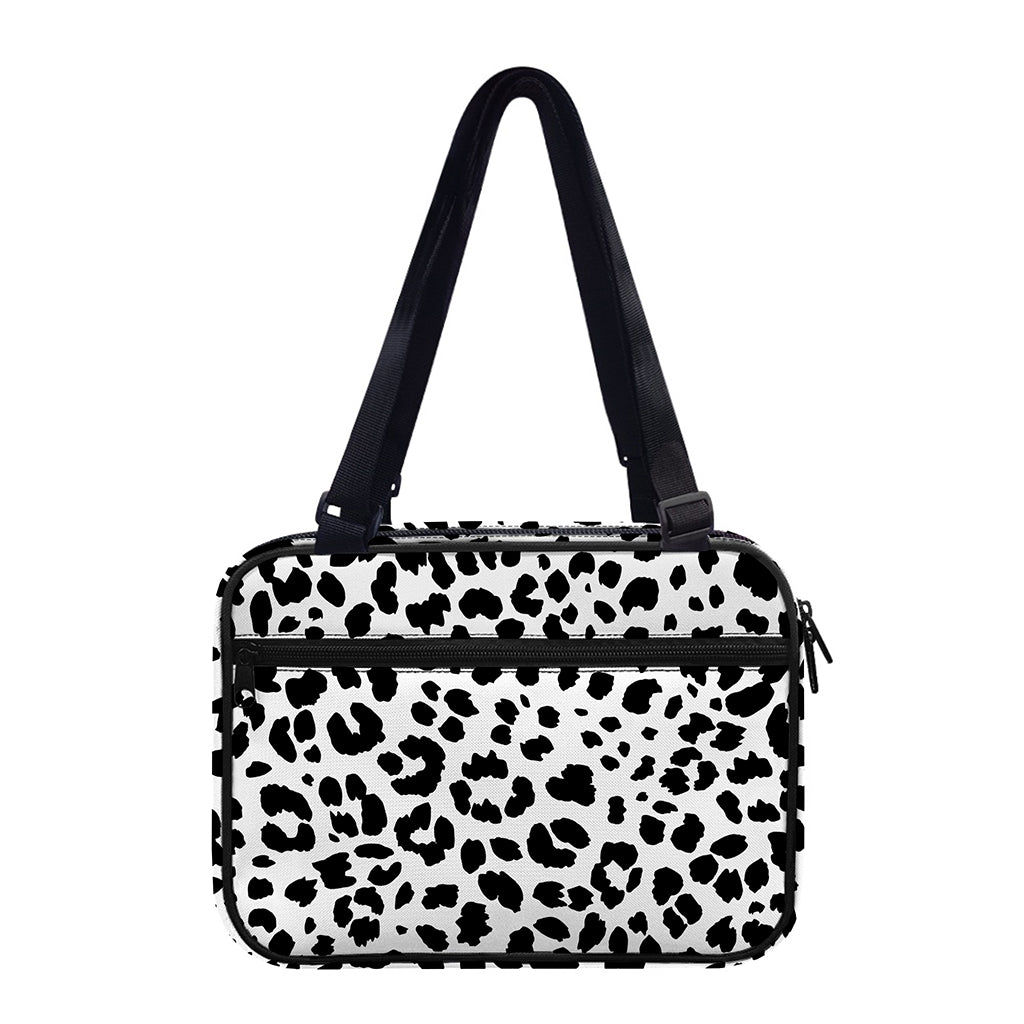 Black And White Jaguar Pattern Print Double Strap Bible Bag