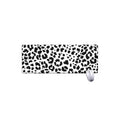 Black And White Jaguar Pattern Print Extended Mouse Pad
