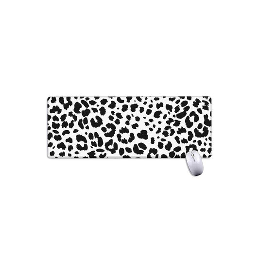 Black And White Jaguar Pattern Print Extended Mouse Pad