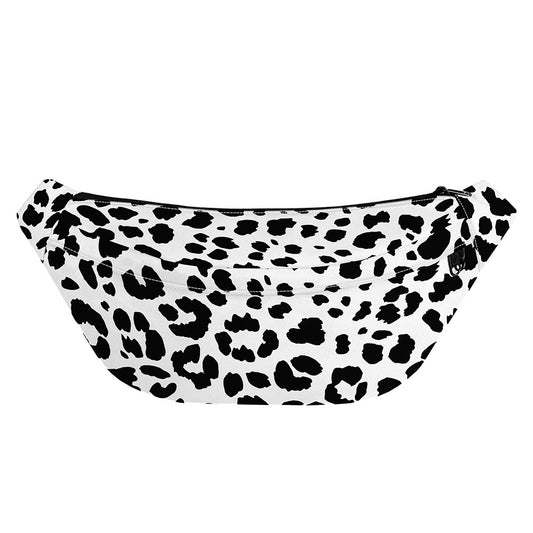 Black And White Jaguar Pattern Print Fanny Pack