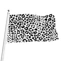 Black And White Jaguar Pattern Print Flag