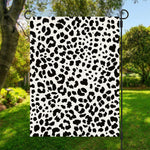 Black And White Jaguar Pattern Print Garden Flag