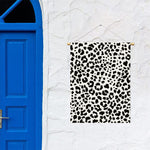 Black And White Jaguar Pattern Print Garden Flag