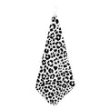 Black And White Jaguar Pattern Print Hand Towel