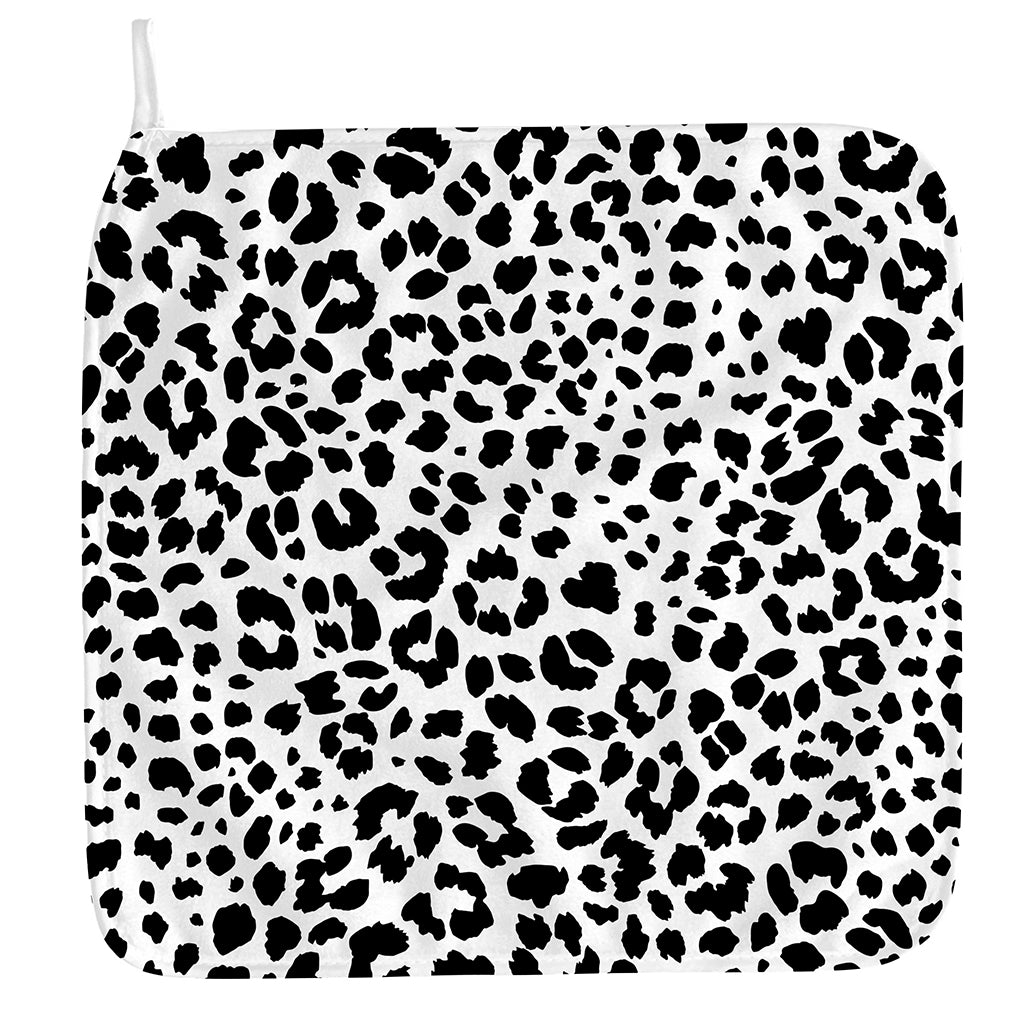 Black And White Jaguar Pattern Print Hand Towel