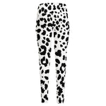 Black And White Jaguar Pattern Print High-Waisted Pocket Leggings