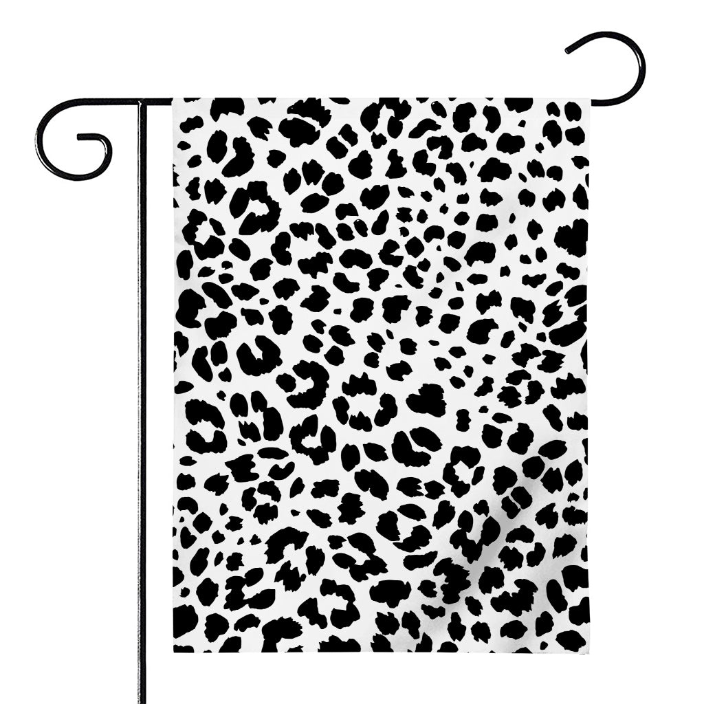 Black And White Jaguar Pattern Print House Flag
