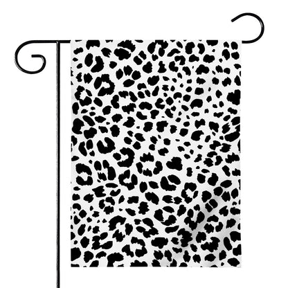 Black And White Jaguar Pattern Print House Flag