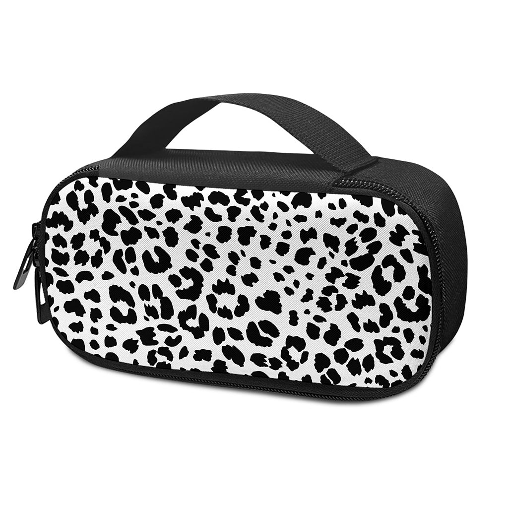 Black And White Jaguar Pattern Print Insulin Cooler Travel Case