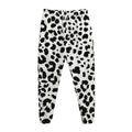 Black And White Jaguar Pattern Print Jogger Pants