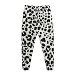 Black And White Jaguar Pattern Print Jogger Pants