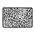 Black And White Jaguar Pattern Print Kitchen Mat