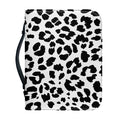 Black And White Jaguar Pattern Print Leather Bible Cover