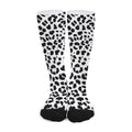 Black And White Jaguar Pattern Print Long Socks