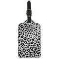 Black And White Jaguar Pattern Print Luggage Tag