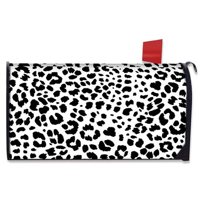 Black And White Jaguar Pattern Print Mailbox Cover
