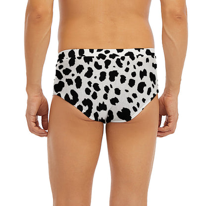 Black And White Jaguar Pattern Print Men's Briefs