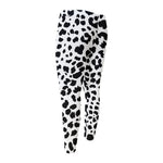 Black And White Jaguar Pattern Print Men's Compression Pants