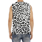 Black And White Jaguar Pattern Print Men's Fitness Tank Top