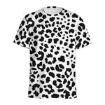 Black And White Jaguar Pattern Print Men's Sports T-Shirt