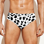 Black And White Jaguar Pattern Print Men's Swim Briefs
