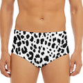 Black And White Jaguar Pattern Print Men's Triangle Swim Briefs