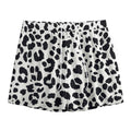 Black And White Jaguar Pattern Print Mesh Shorts
