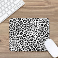 Black And White Jaguar Pattern Print Mouse Pad