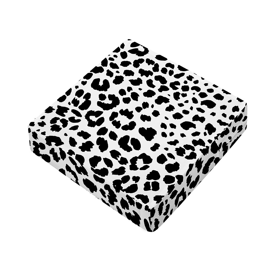 Black And White Jaguar Pattern Print Outdoor Seat Cushion Cover