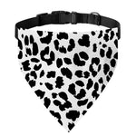 Black And White Jaguar Pattern Print Over The Collar Dog Bandana