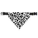 Black And White Jaguar Pattern Print Over The Collar Dog Bandana