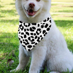 Black And White Jaguar Pattern Print Over The Collar Dog Bandana