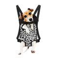 Black And White Jaguar Pattern Print Pet Carrier Backpack
