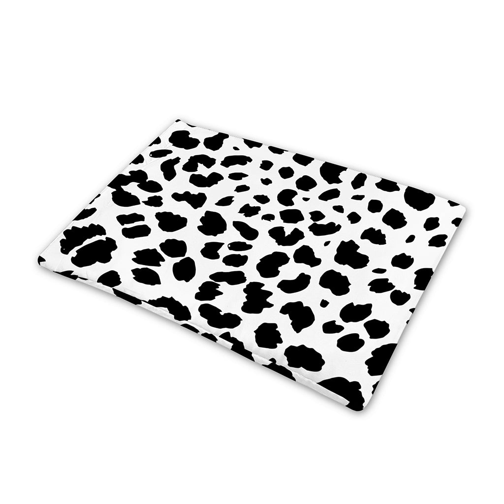 Black And White Jaguar Pattern Print Pet Cooling Mat Cover