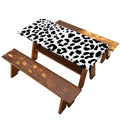 Black And White Jaguar Pattern Print Picnic Table Cover