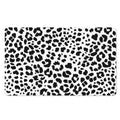 Black And White Jaguar Pattern Print Polyester Doormat