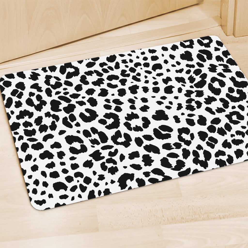 Black And White Jaguar Pattern Print Polyester Doormat