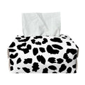 Black And White Jaguar Pattern Print Rectangle Tissue Box Cover
