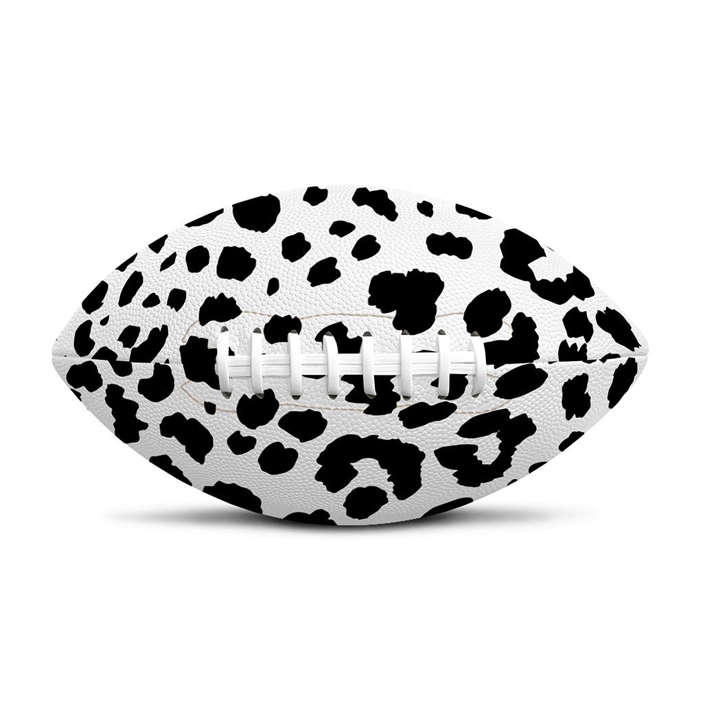 Black And White Jaguar Pattern Print Rugby Ball