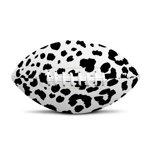 Black And White Jaguar Pattern Print Rugby Ball