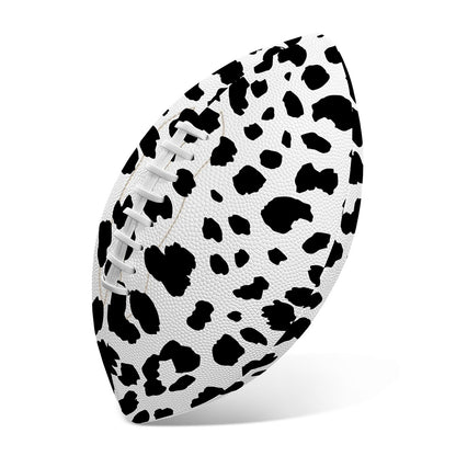 Black And White Jaguar Pattern Print Rugby Ball