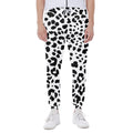 Black And White Jaguar Pattern Print Joggers